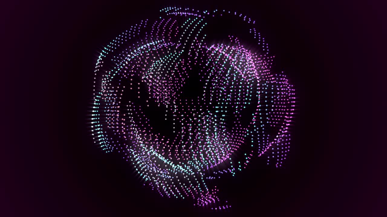 Abstract science fiction technical orb motion background loop purple ...