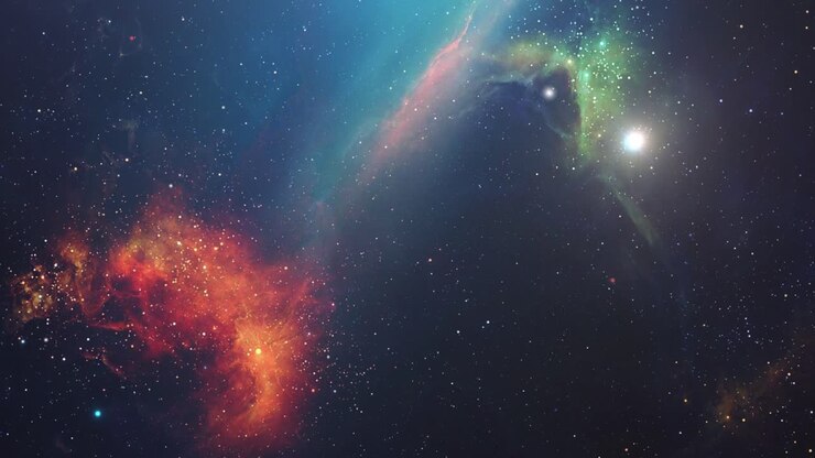 Flying Through Space Passing Stars, Space Background 4k