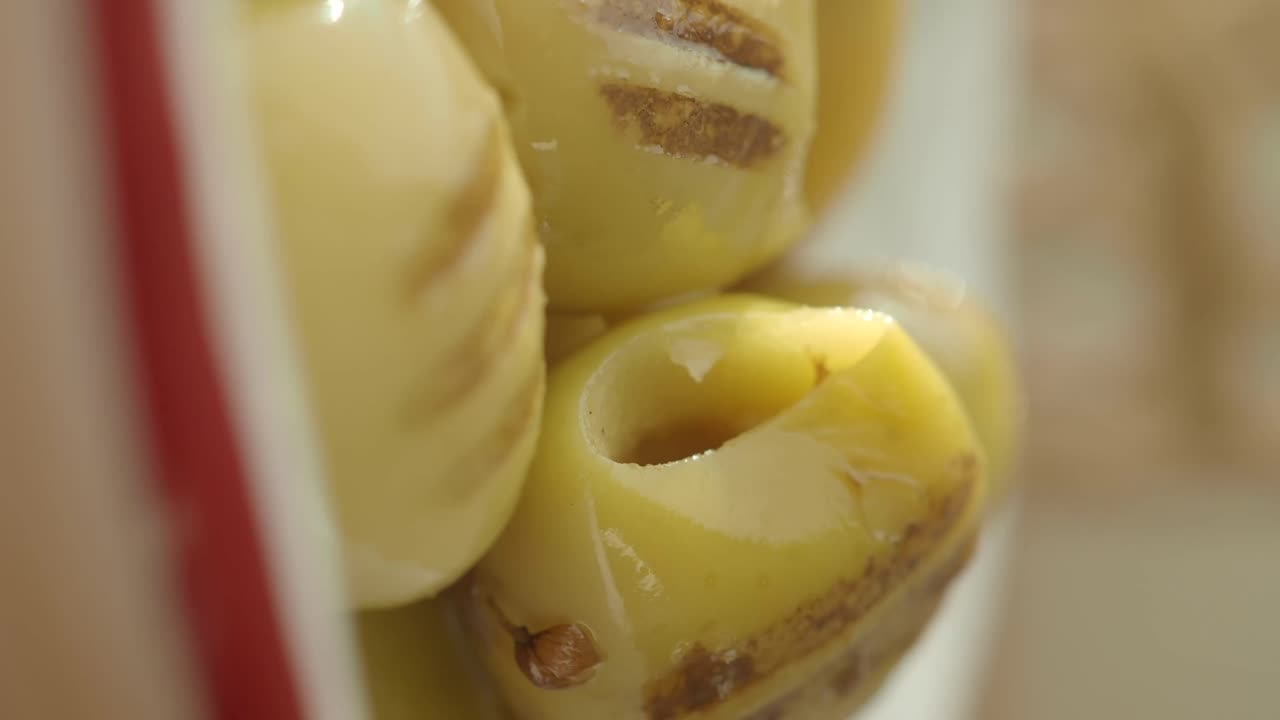 Close-up of Grilled Olives