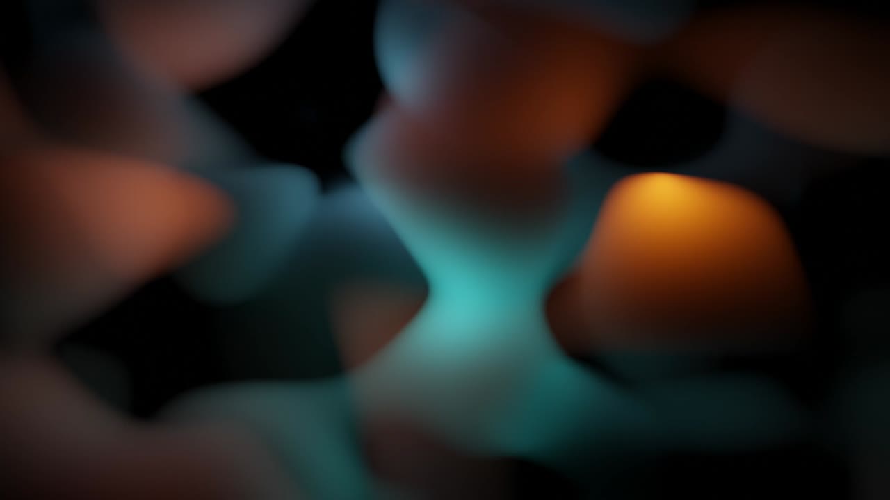 animación de representación 3d de fondo de movimiento de humo de forma de onda extraña