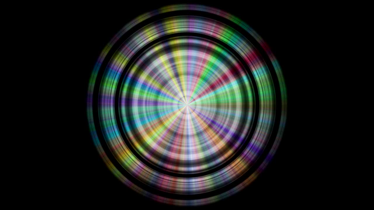 disco metálico con reflejos de color, bucle sin costuras