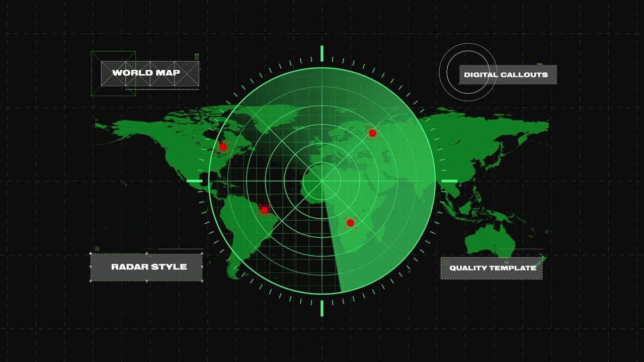 Mappa del mondo - Visualizzazioni radar
