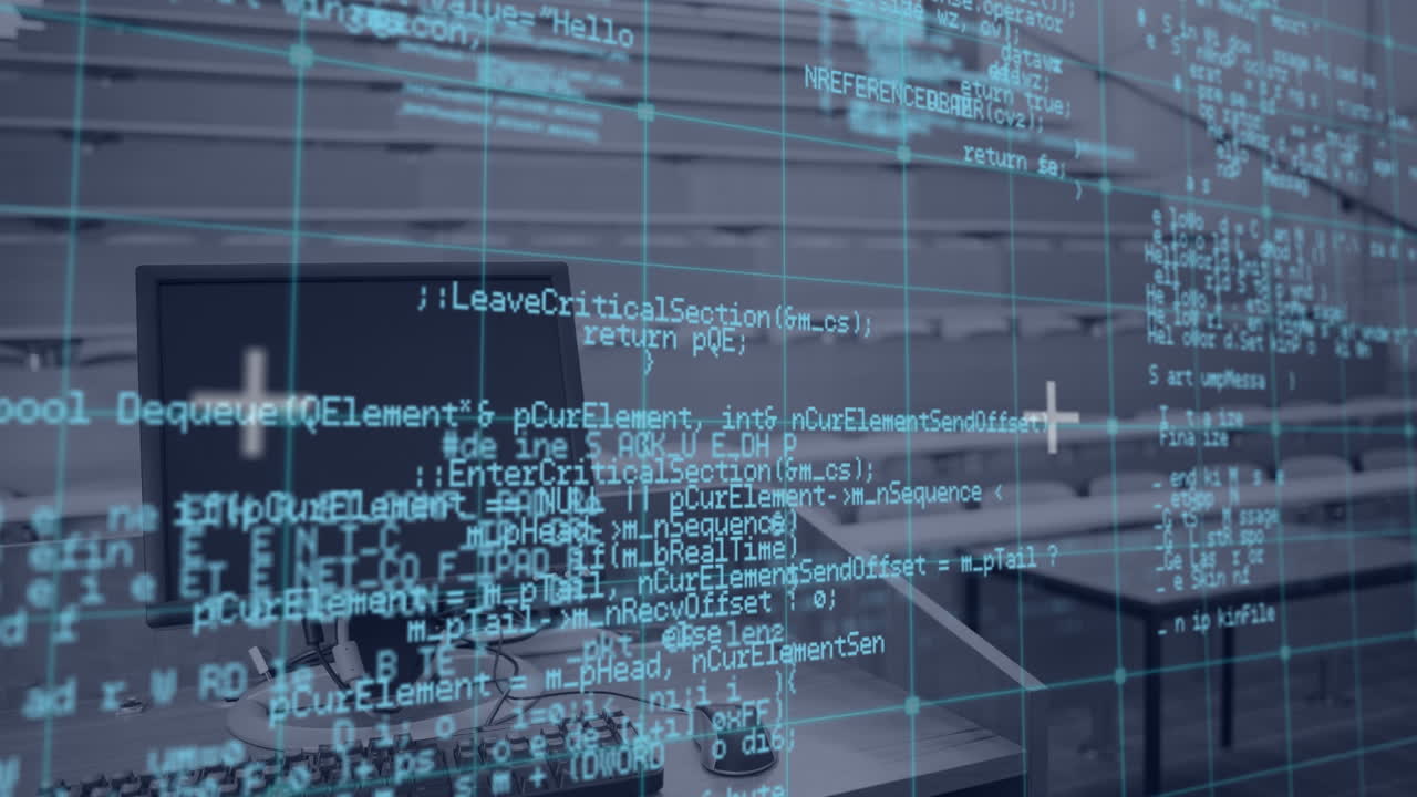 Animation of data processing over computer