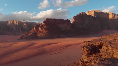 stunning aerial view of wadi rum desert in jordan