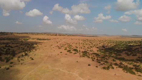 aerial timelapse of the savanna near laikipia, kenya