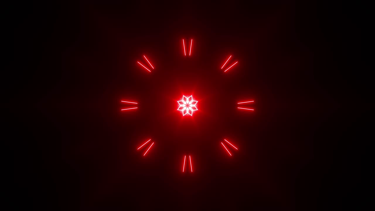 Red Neon Star Pattern