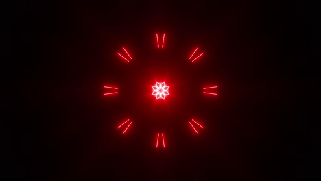 red neon star pattern