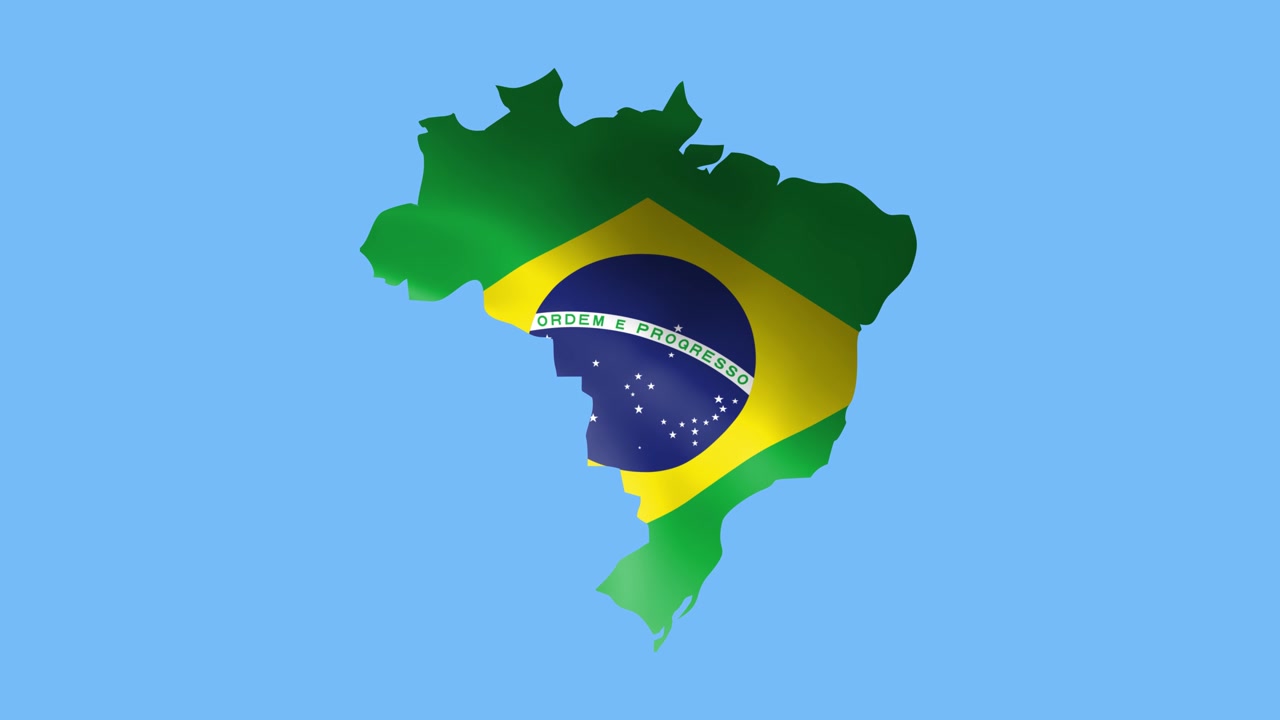Brasilien flag kort