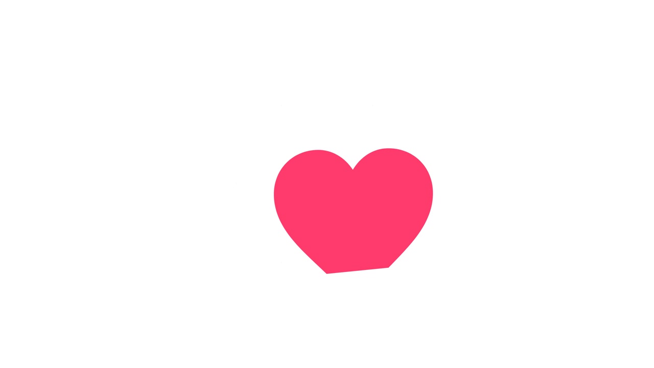 Icona animata di cuore rosa con effetto scintillante