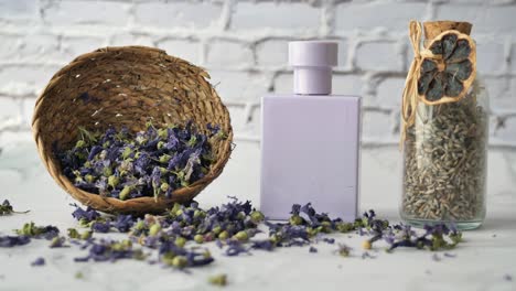 lavender and dried flowers perfume arrangement