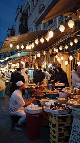 night market street food scene