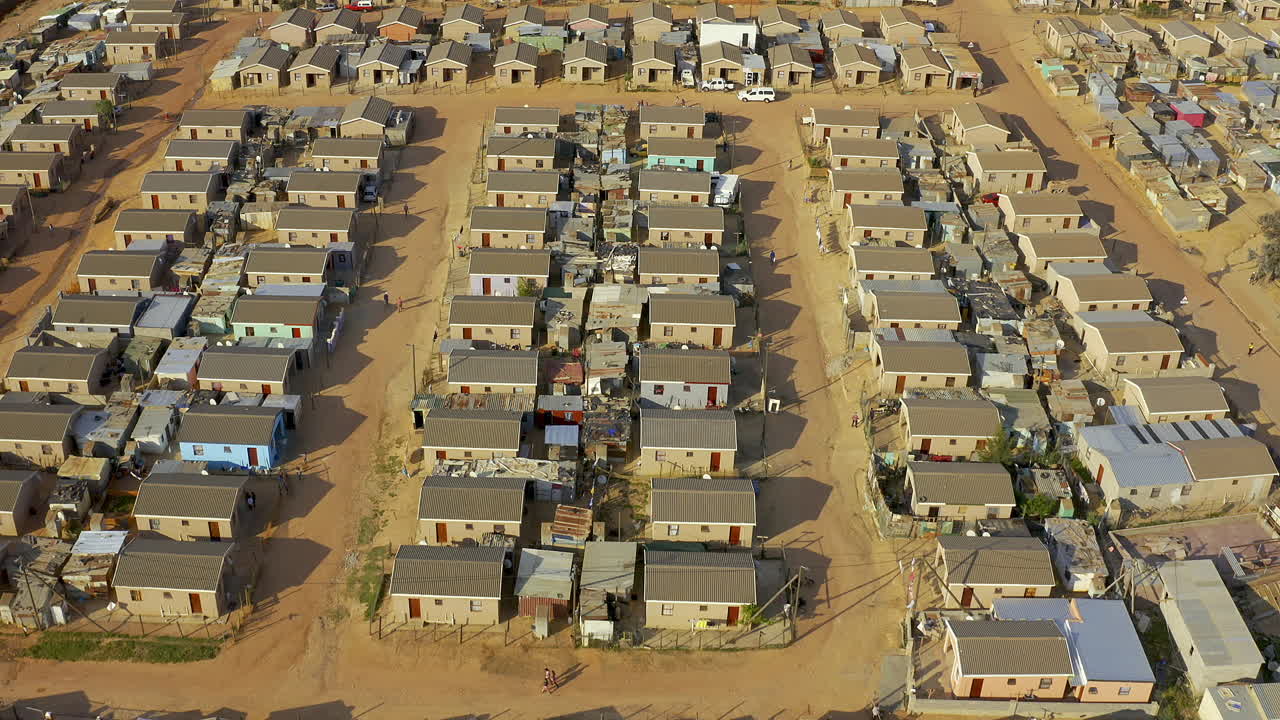 Aerial View of a Densely Populated Housing Development