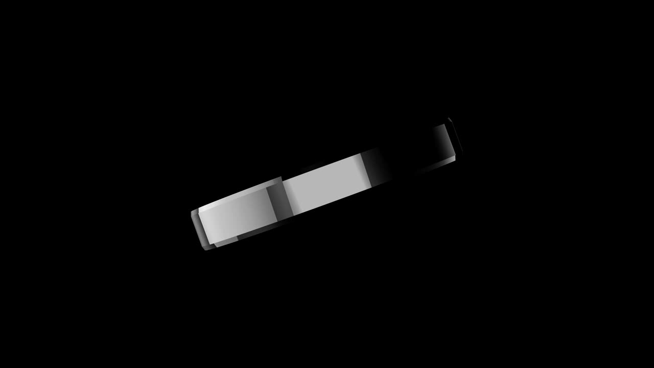 Yin and Yang sign rotating 3d object. Alpha channel.