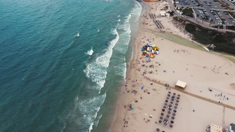 mil palmeras cityscape and coastline in the south of spain drone view