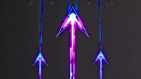 abstract neon arrows