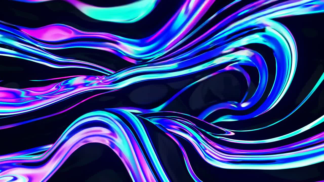 추상적인 네온 액체 예술