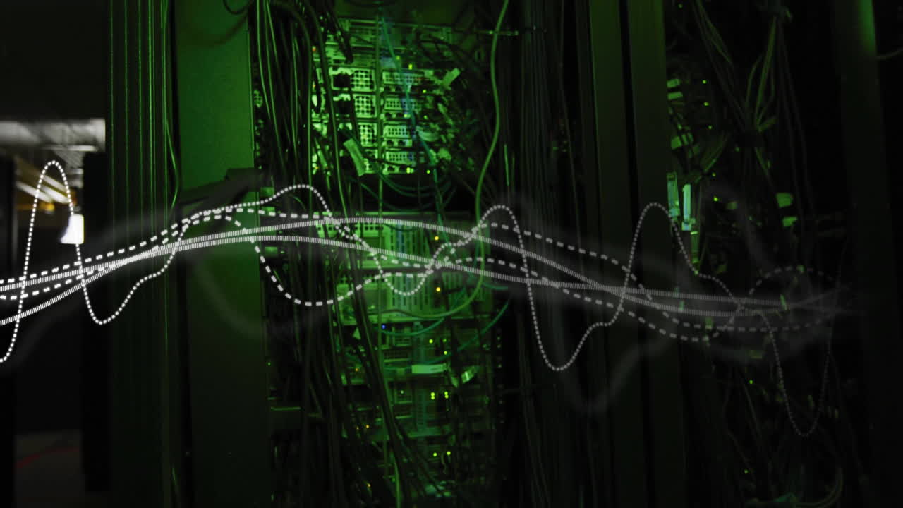 Animation of digital data processing over computer servers
