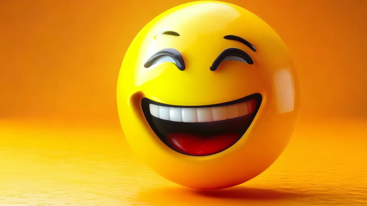 una cara sonriente amarilla con una gran sonrisa en su cara