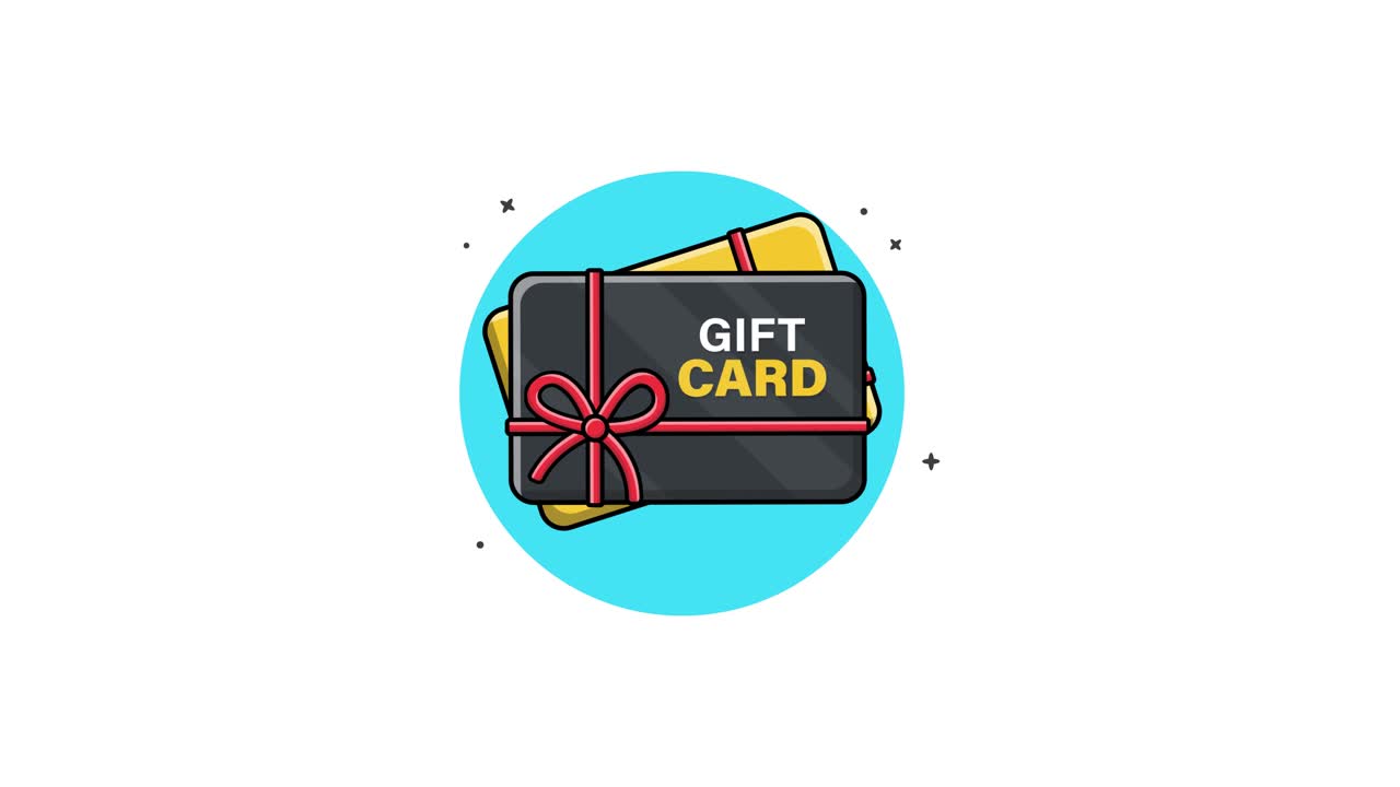 Animated Gift Card with Red Ribbon and Bow