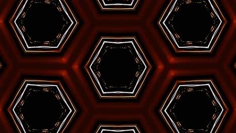 Rapid-blinking-hexagon-shaped-lights-abstract-background-loop