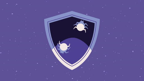 shield with bug icons