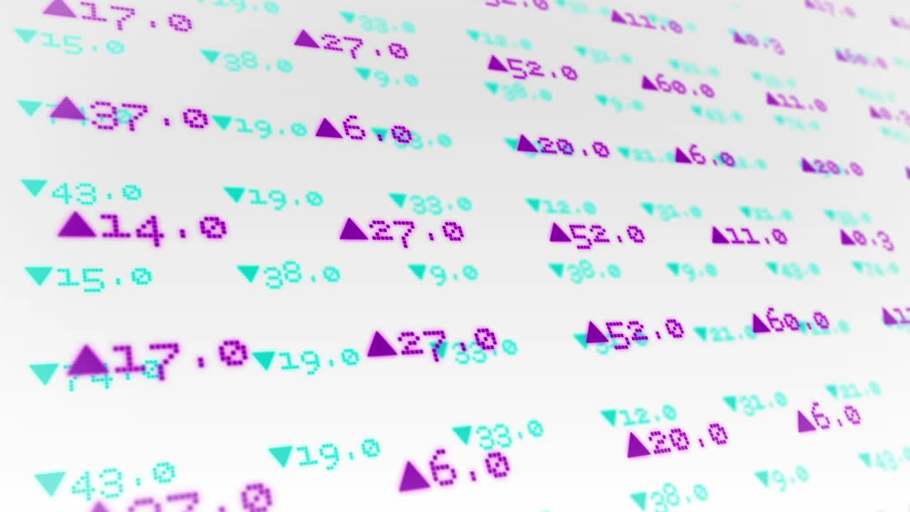 Stocks and shares on white background