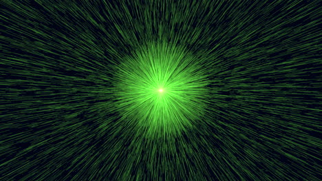 vibrant green light radiates power and energy