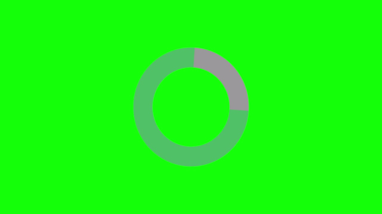 Blue, red, yellow and green Circle Loading loop out animation with green background. Loading icon animation. 4K resolution video