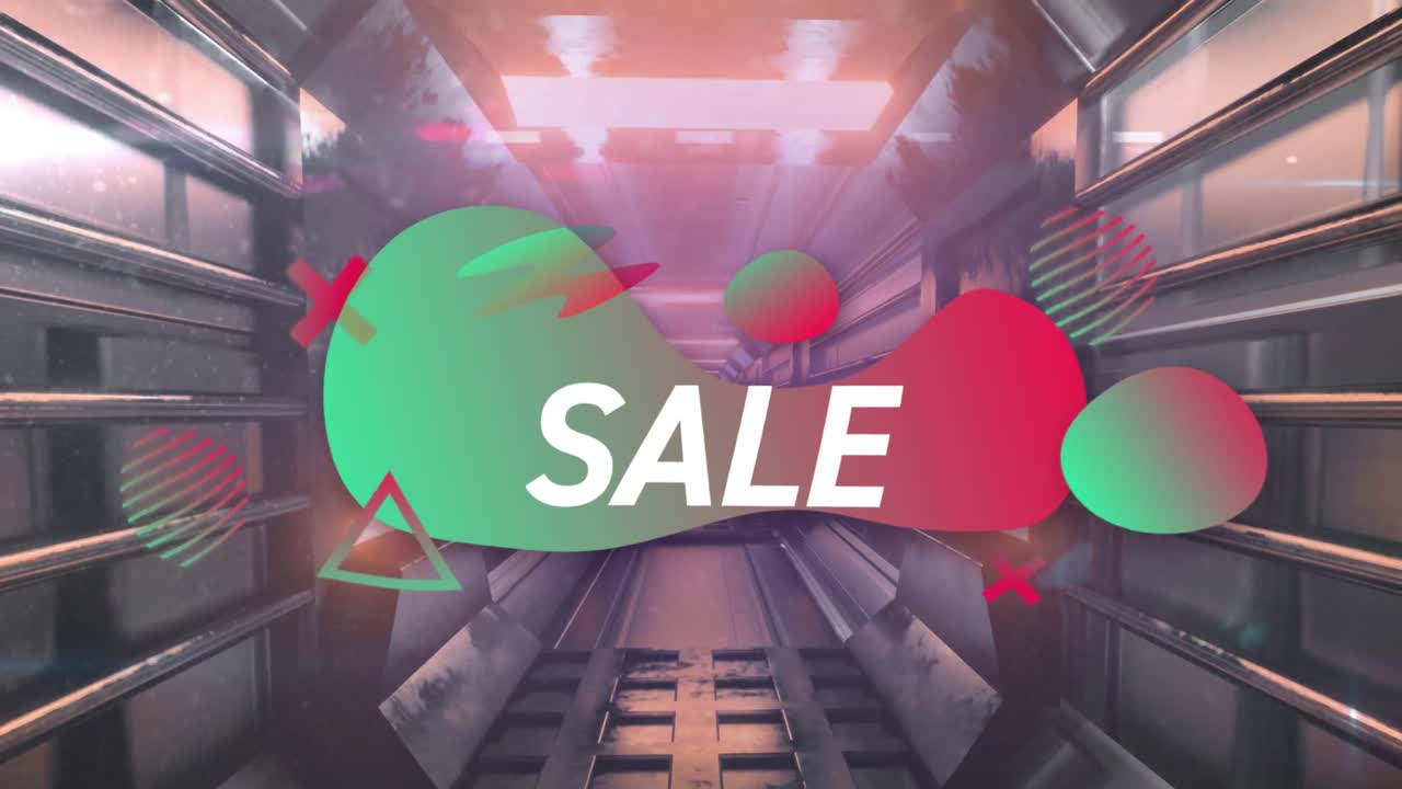 모양과 움직이는 터널에 대한 판매의 애니메이션