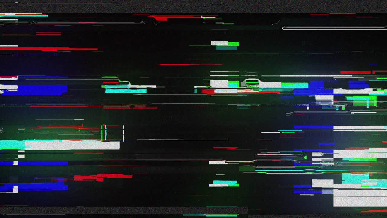 Abstract Digital Glitch and Static Noise Effect