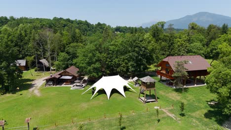 makadam ranch wedding estate in slovenia. aerial