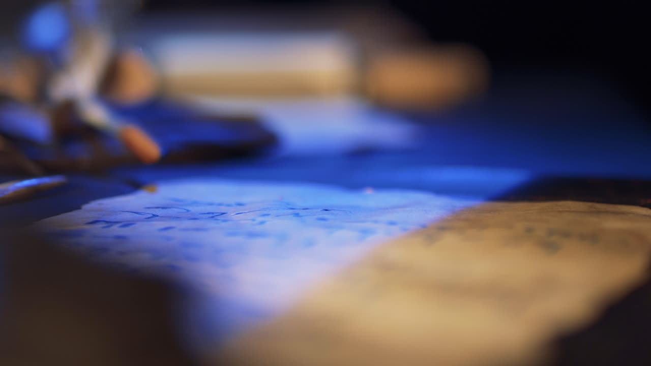 papel y lápiz caídos.