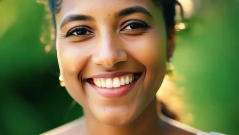 retrato de una mujer sonriente