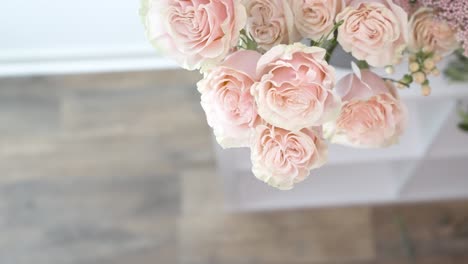 Pink-Roses-on-a-High-Shelf-from-above