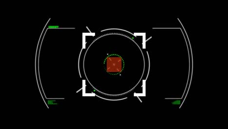 animación de la exploración del alcance sobre un fondo negro