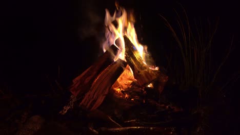 satisfying feeling staring at a bonfire camp