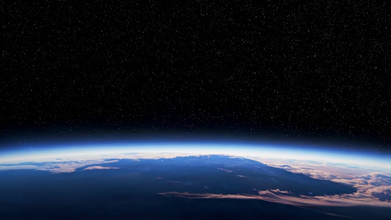 A stunning video concept of Earth from space, captured from a low-angle view