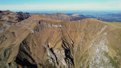Stunning aerial of Auvergne mountains, perfect for winter ski and joy