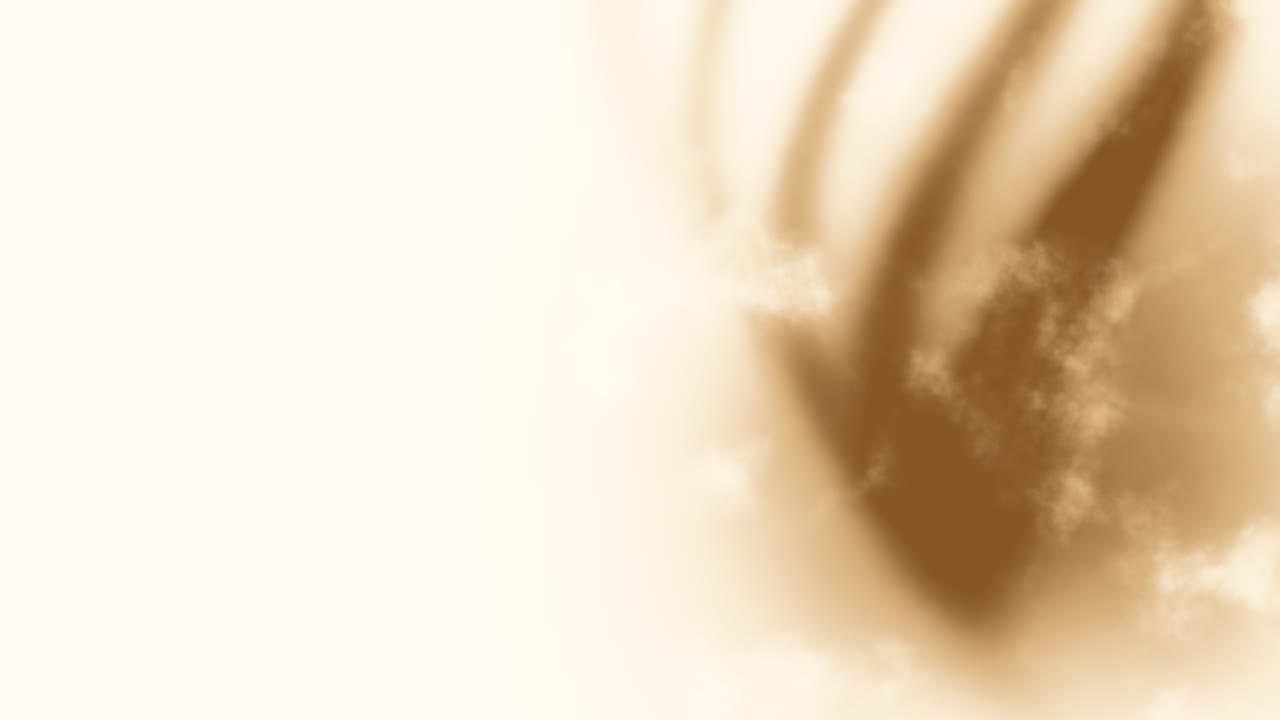 Un fond abstrait tourbillonnant avec des motifs de fumée bruns et blancs et un dégradé de clair à foncé, présentant une forme centrale marron foncé avec des lignes marron plus claires s'en étendant.