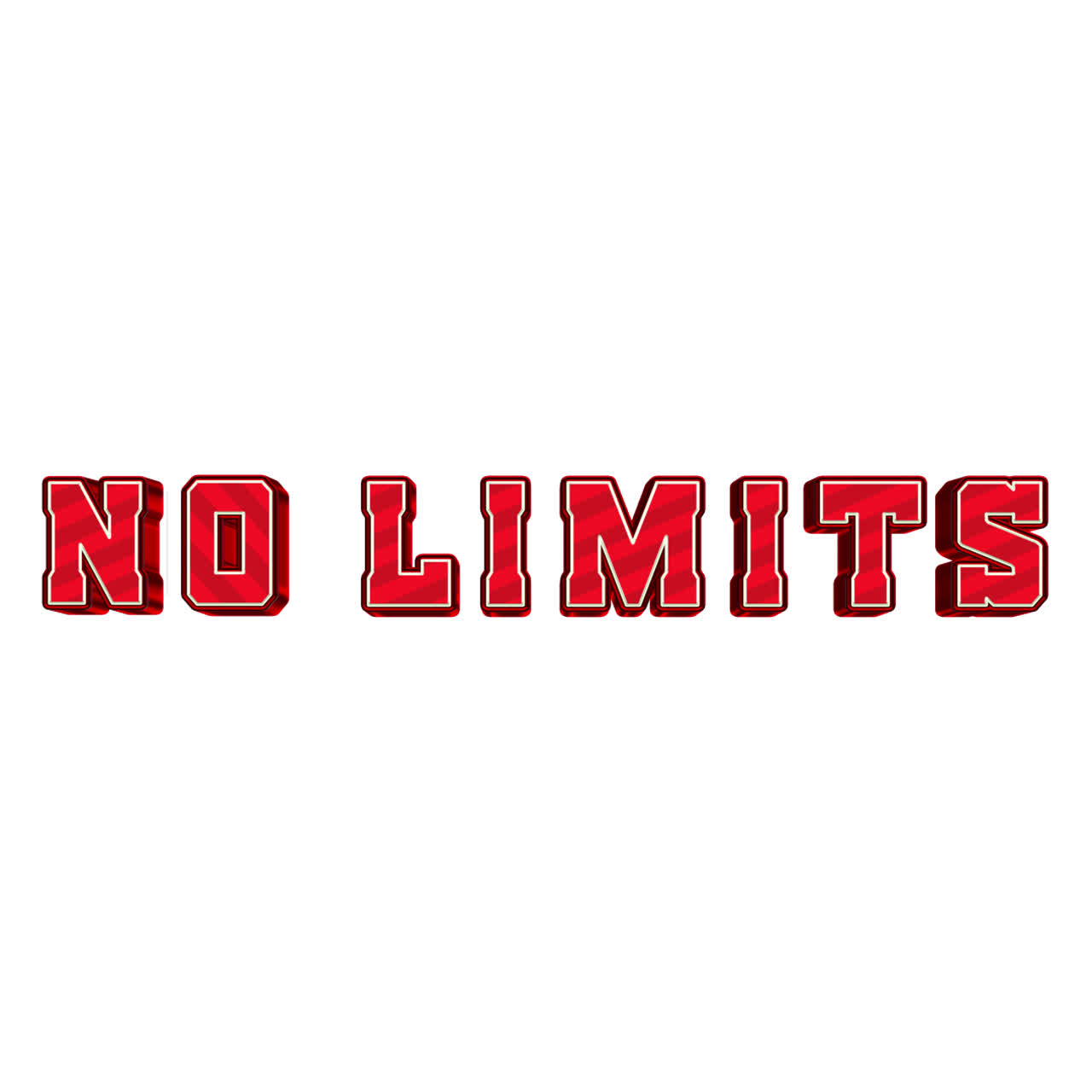 NO LIMITS text graphic