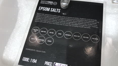 epsom salts in a bucket