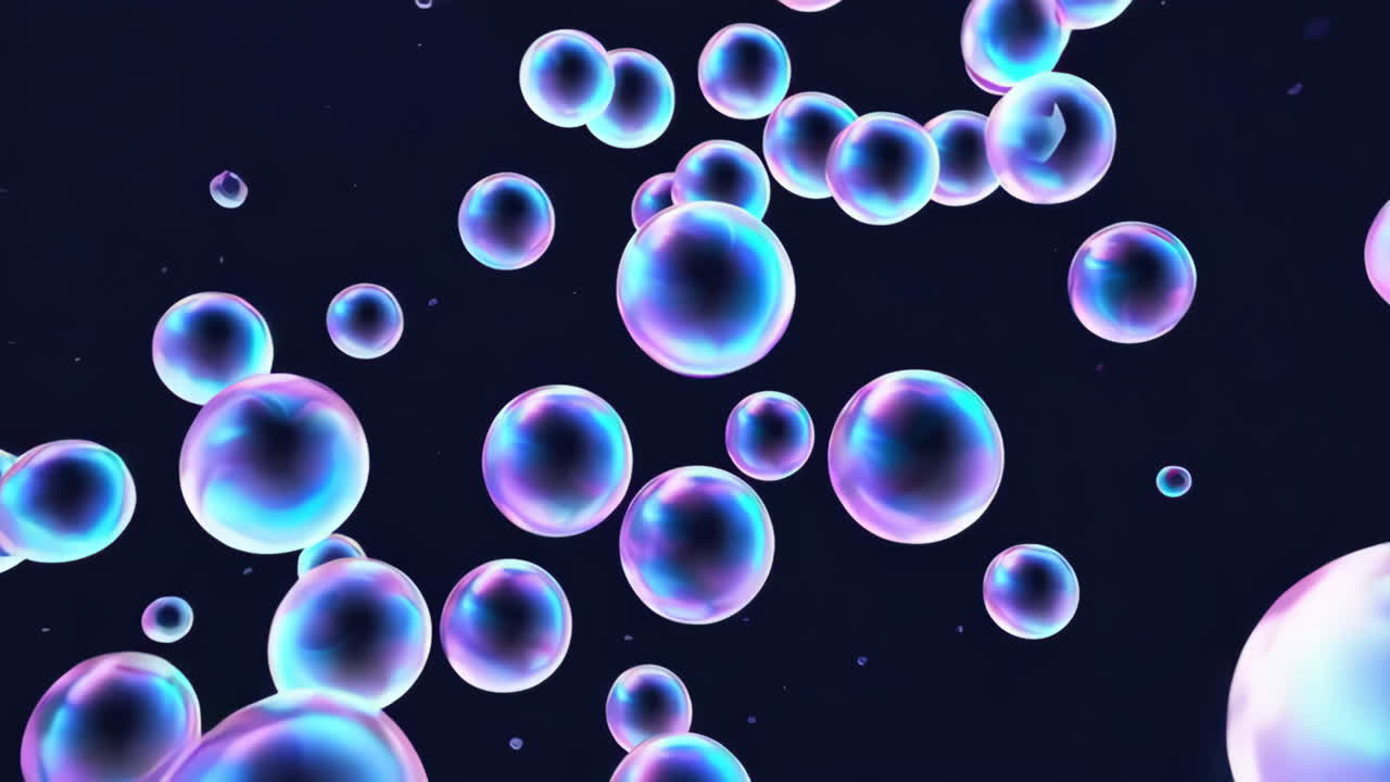 Abstract Glowing Bubbles Animation