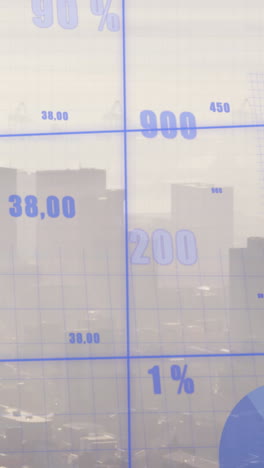 animación de la ciudad sobre el procesamiento de datos