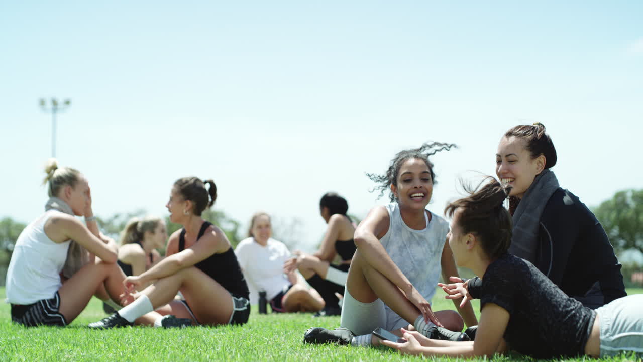 Kicking it on the soccer field