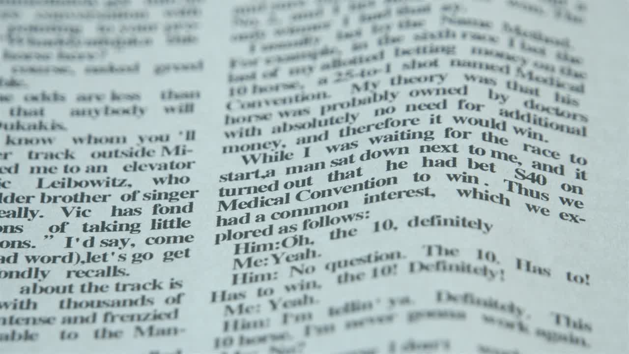 Closer look of the prints of the newspaper