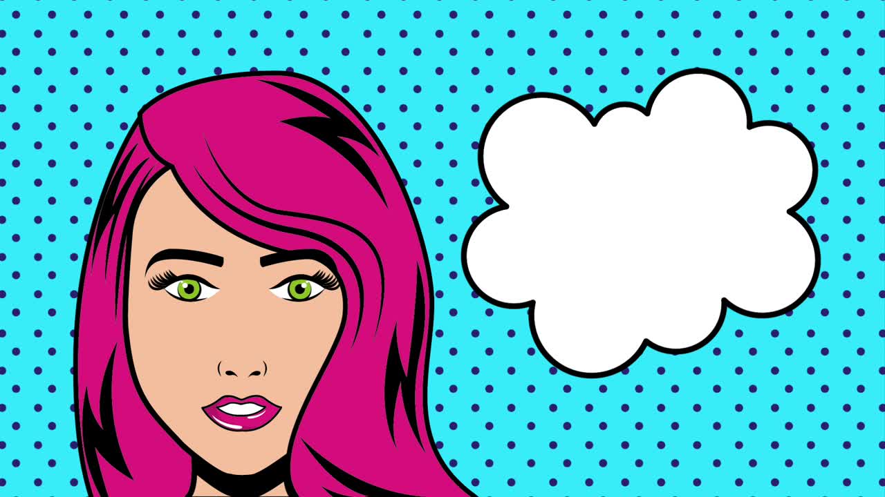 la cara de la mujer del pop art