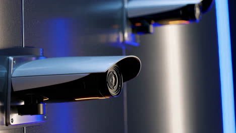 security cameras on a wall