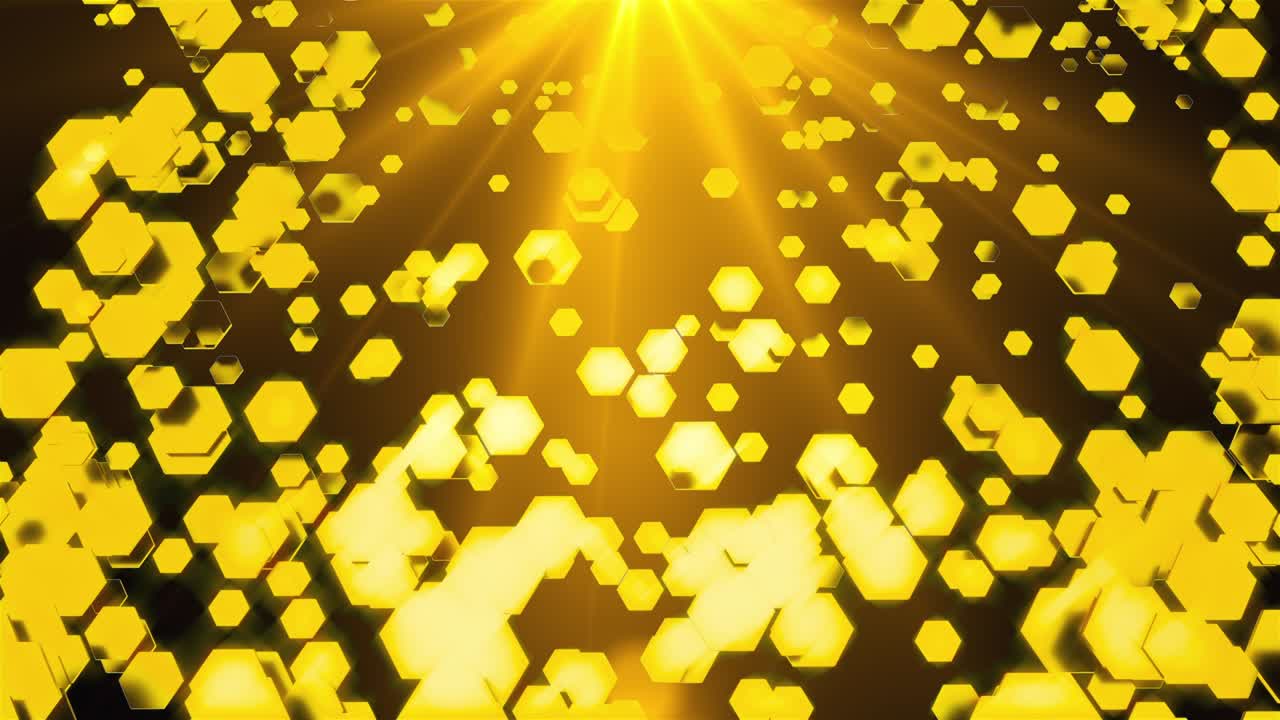 빛의 광선과 함께 둥근 입자의 황금 비, 3d 렌더링, 컴퓨터 생성 아름다운 배경