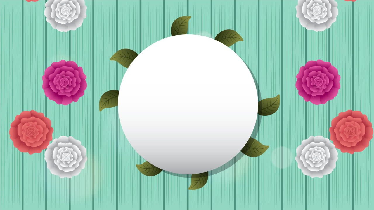 아름다운 장미 정원과 함께 원형 프레임