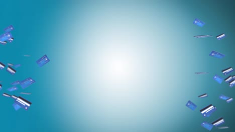 of a credit card with a chip business market shopping concept financial graphics clean and minimal